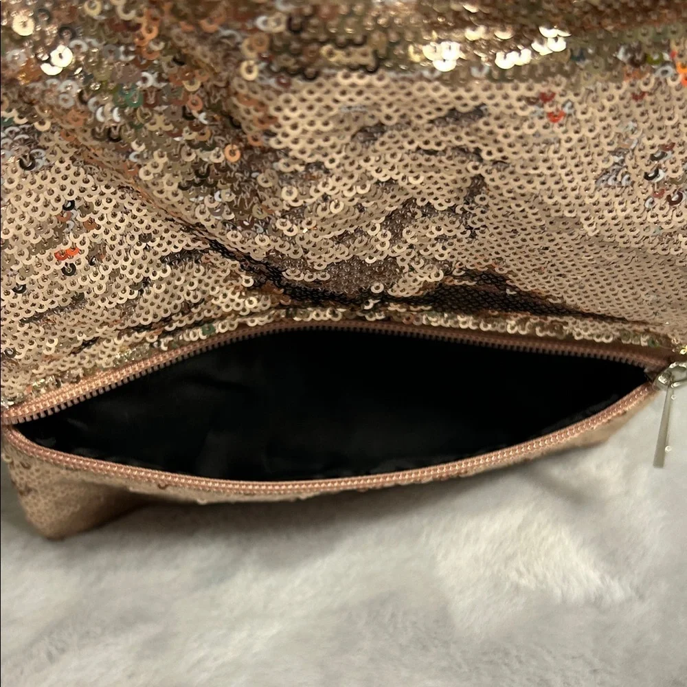 Sequined Trifold Clutch Bag